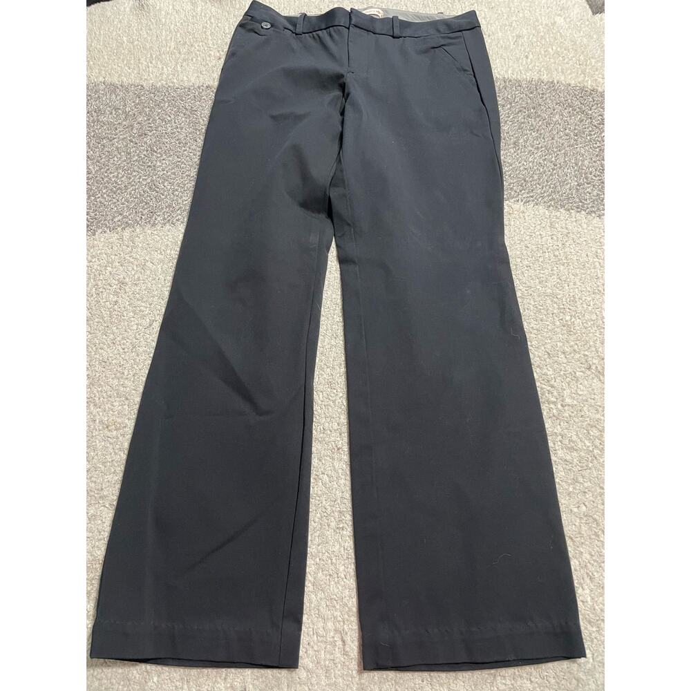 Dockers Chinos Flat Front Straight Leg Womens US 8  Black Stretch 052176911567
